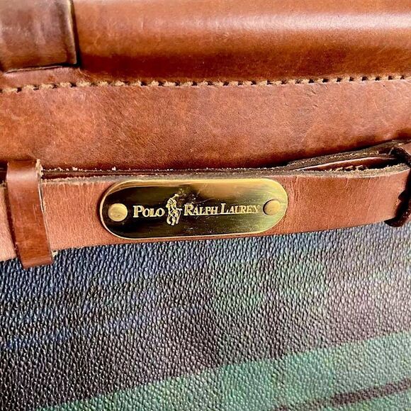 RALPH LAUREN Black Watch Plaid Overnight Weekend Travel Doctors Bag - Picture 10 of 16